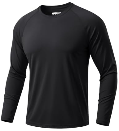 TACVASEN Herren UPF 50+ UV Sonnenschutz Langarmshirt Outdoor Langarm T-Shirt Rashguard