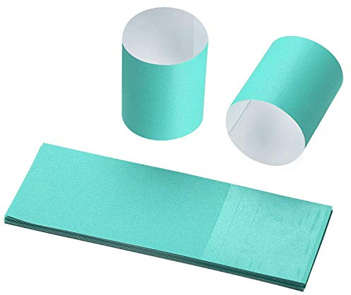 Gmark Paper Napkin Band Box of 500, Paper napkin rings self adhesive (Mint) GM1104A