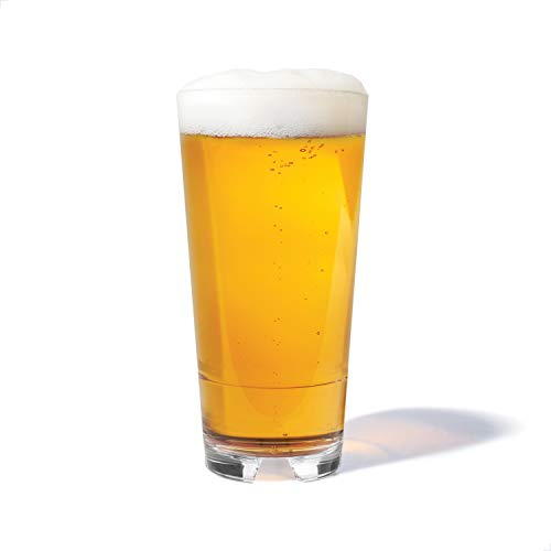 TOSSWARE Reserve - Enfriador apilable de 20 onzas, juego de 24, vasos de cerveza de plástico irrompibles de Tritan aptos para lavavajillas y resistentes al calor, transparente