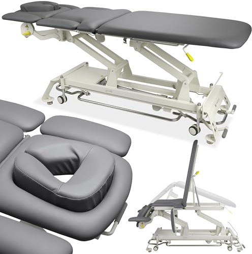 HABYS Evero X7 Ergo | Elektrische Massageliege Behandlungsliege Therapieliege Massagebank Kosmetikliege | Höhenverstellbar 198 x 68cm | Elektrisch | 7-Segmente | MDR-Zertifizieriung | Grau