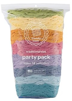 Friendly Loom Quality Cotton Weaving Loops in Botanical Inspired Colors – 7” Traditional Size | Weave 18 Functional Potholders | Made in the USA