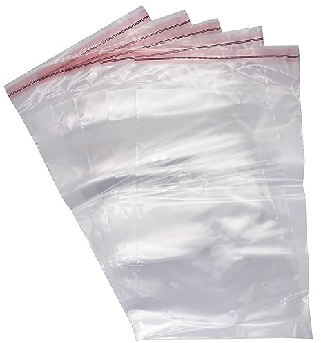 SKIR'CO Bolsas de Celofán Transparentes 30x35cm, Autoadhesivas, OPP Autosellantes para Alimentos, 100 Unidades