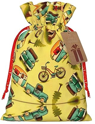 DURAGS Geschenktasche mit Kordelzug für Auto und Fahrrad, schicke Stoff-Geschenktasche für Weihnachten – ideal für jeden Anlass