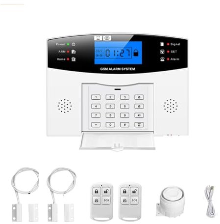 Alarm System Tuya Smart Wireless Wired Wifi Burglar Alarm System Security Home With Auto Dial Motion Door Sensor Detector Zero false positive rate (Color : Kit B)