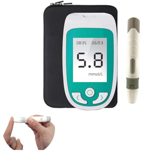 Monitor Multifunzione 3 in 1 per Zucchero nel Sangue, Acido Urico, Colesterolo, con Striscia Reattiva (50 Analizzatore di Zucchero nel Sangue + 25 Acido Urico + 10 Analizzatore di Colesterolo)
