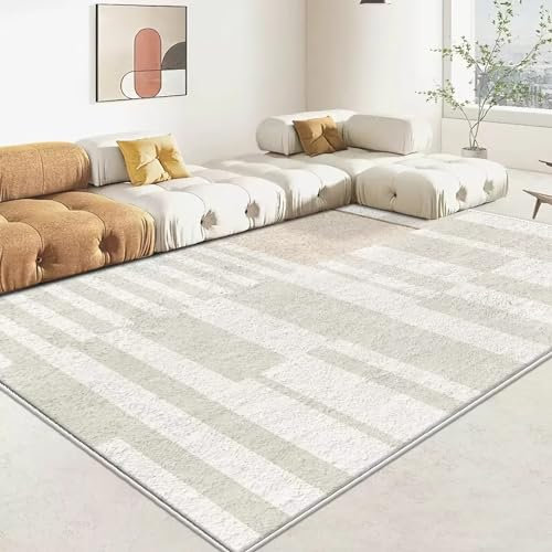 Teppich vorraum Teppich,Graues StreifendesignEinfaches DesignRutschfest und leicht zu reinigen,Living Room Carpet deko modern,80x160cm