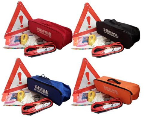 HOMSFOU 9 Pezzi kit assistenza auto kit di forniture per uso auto kit d'emergenza assistenza stradale