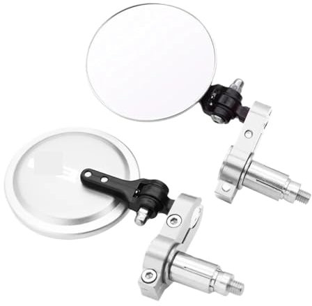 KKMNAIF Lenkerendenspiegel Motorrad Für CB650R 2019 2020 Motorrad-Rückspiegel, Rund, 7/8 Zoll, Klappbarer Motorrad-Seitenspiegel Links Rechts Drehbarer Rückspiegel(2)