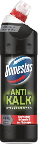 Domestos Ultra Kraft WC Gel Anti-Kalk Reinigungsmittel gegen Kalk, Urinstein und andere Ablagerungen für hygienische Sauberkeit 750 ml 1 Stück (Packung mit 5)