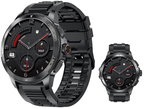 ActivPro Smart Watch for Men | 1.43 AMOLED Display | Bluetooth Call Smartwatch | Waterproof Fitness Tracker | Heart Rate & Blood Pressure Monitor | Round Watch for Android Phones & iPhone | Gift Idea