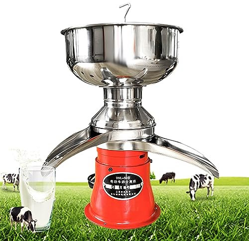 Professional Whipped Cream Dispenser Professional Cream Centrifugal Machine for Milk Processing Plants & Dairy Farms,Electric Skimming Milk/Cream Separator for Cows& Camel& Goat, 50l/H& with