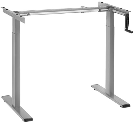 Maclean Scrivania, regolazione manuale dell'altezza, senza piano, per lavorare in piedi e seduti, max 60 kg, altezza massima 120 cm, MC-790NG