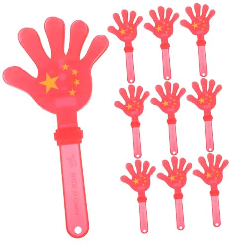Amosfun 10stücke Klöppel Aus Kunststoff Für Hand Farbige Partygeschenke Handklatscher Für Festivalpartys Jubelrequisiten