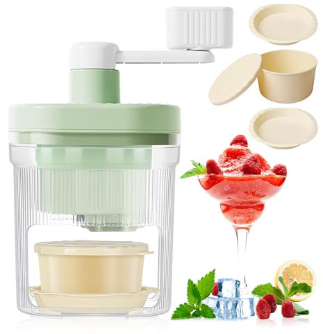 Broyeur À Glace À Manivelle, Broyeur À Glace Manuel, Mini Machine À Glaçons, Machine À Glace Pilée Manuel À Manivelle Pour Bar Cuisine Accessoires De Boisson Glacée (Vert)