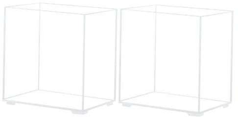FONDOTIN 2stücke Aquarium Mit Klarer Acryl-Konstruktion Kompakter Betta Und Goldfischbehälter Für Desktop-Dekoration Vielseitig Einsetzbar Als Fischzubehör