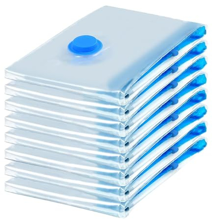 10 Pcs Space Saver Bags Vacuum Storage Bags Small Compression Zipper Storage Bags Vacuum Pack Bags for Clothes, Vacuum Bags for Clothes Travel Home, with Airtight Valve, 60 x 40 cm