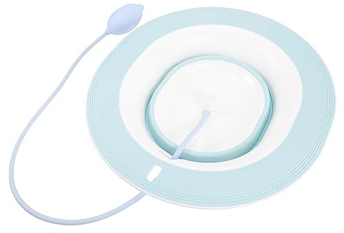 YOSADIER Sitzbad Basin für Schwangere Ergonomisches Design zur Linderung von Wundschmerzen nach Entbindung Blauer Toilettenaufsatz mit Flexiblem Schlauch zu Reinigen und Platzsparend