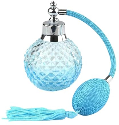 GIYXHU Frasco De Perfume De Cristal Vintage Botella de Perfume de Cristal Vintage de 100 ml, atomizador en Aerosol, Botella de Vidrio for Regalo de Dama, Botella de Perfume de Vidrio Vintage(Blue)