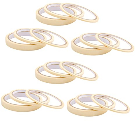 BESPORTBLE White Nail Enamel Masking Tape Paper 18 Rolls 3mm 5mm 12mm Nail Art Adhesive Tape for Manicure Labeling Craft Decoration
