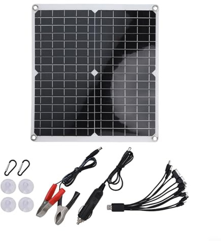 Sandyseptember Chargeur solaire compact 50 W pour l'entretien de la batterie 12 V, pour camping-cars et équipements de camping