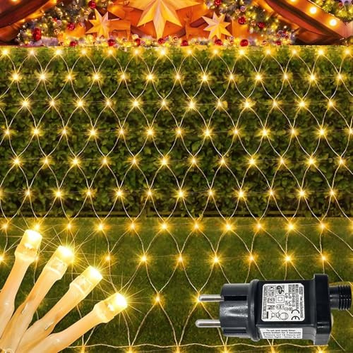 Hopelit LED Lichterkette Netz 1,5x1,5m mit Stecker Timer