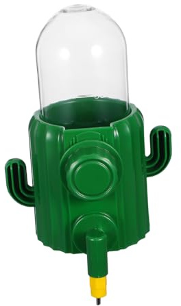 FIXOSHEE Automatic Cactus-shaped Bird Cage Water Dispenser Spillproof Drip-feed Water Bottle for Parrots and Small Birds Hanging Feeder for Indoor Outdoor Use