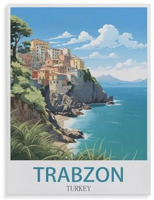 Erwachsene und Kinder Puzzle 1000 Teile Puzzle，Trabzon Türkei，einfaches Puzzlespiel Rollenpuzzle Lernspiel Spielzeug Familie Dekoration（38x26cm）-HF27