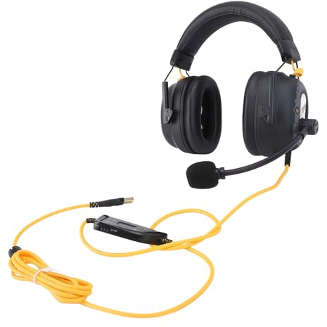 Luqeeg Wired USB Gaming Headset, 50mm Drivers 7.1 Surround Sound Headphones, Custom EQ Software Headset with Detachable Noise Canceling Mic (Black)