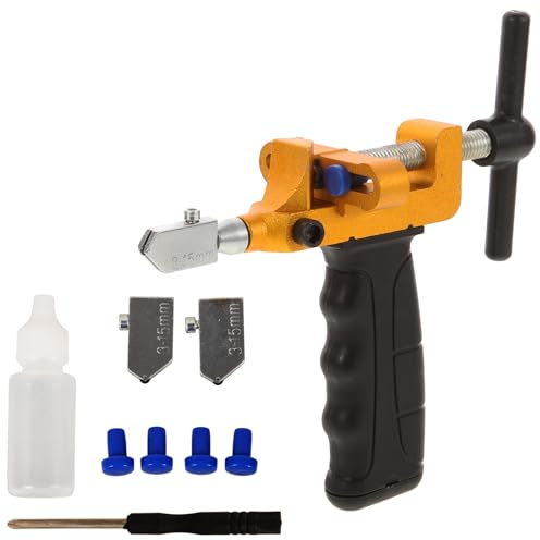 KOMBIUDA 1set Tagliapiastrelle Manuale in Metallo Portatile Tagliavetro Professionale Forma di Penna Strumento Leggero e Durevole per Piastrelle e Vetro