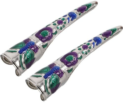 VALICLUD Anillos de Joyería para Uñas Uña Postiza Desmontable de Hierro, Anillos Punta Dedos, Diseño Antiguo Lujoso, Decoración de Disfraz y Protección de Dedos para Drama y Halloween
