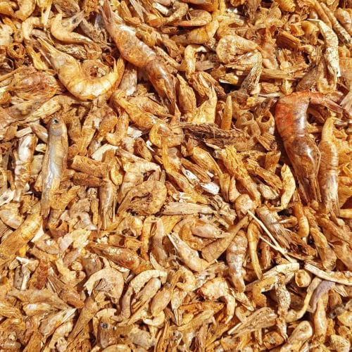 Supravit getrocknete Garnelen für Hühner & Geflügel- reich an Protein und Eiweiß - abwechslungsreicher Leckerbissen - Auch als Schildkrötenfutter Geeignet - im praktischen 1kg Beutel