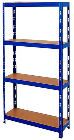 TAHA ® (1500 x 750 x 300) mm heavy duty boltless metal steel 4 tier shelving shelves storage unit Industrial easy to assemble (150X75X30cm) 175KG Per Shelf