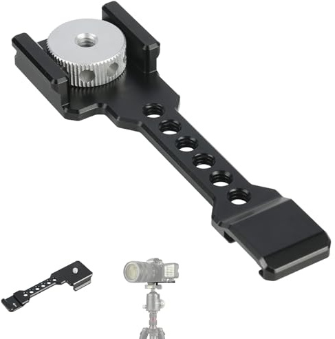 NICEYRIG Arca Swiss Schnellspannklemme mit Zubehörschuh-Verlängerungsstange, DSLR-Kameraschuhhalterung für Video-Lichtmikrofon – 433