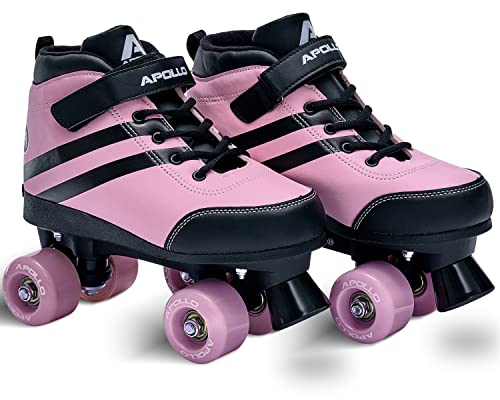 Apollo Disco Roller Soft Boots | Größenverstellbare Kinder Rollschuhe | Bequeme Rollerskates Damen | Rollschuhe Damen & Mädchen in Größen 31-42 | Trendige Roller-Skates für Kids und Erwachsene