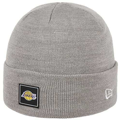 New Era NBA Lakers Team Cuff Beanie Strickmütze Wintermütze Umschlagmütze Damen/Herren - mit Umschlag Winter Herbst-Winter - One Size hellgrau