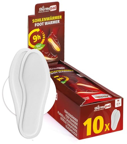 THERMOPAD sula varmare storlek. M (38-39) - ORIGINALET: 10 par värmekuddar (insula) för 8 timmars värme I Färdiga fotvärmarkuddar I Extra varm värmesula för skor och pjäxor