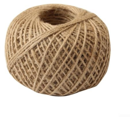 Rollo de cuerda de algodón, cuerda de yute, cuerda de algodón de cocina, cuerda de cocina segura para alimentos, cuerda de carnicero, cuerda de jardín para artes y manualidades (1 unidad)