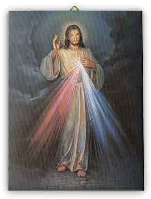 Fratelli Bonella | Tela pittorica Gesù Misericordioso f.to 30x40 cm | Made in Italy