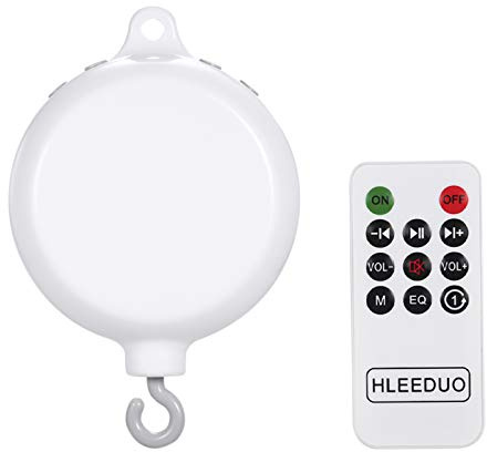 keppy Mobile musical rotatif pour lit de bébé, 35 chansons, boîte à musique, télécommande, cloches de mouvement pour enfants avec ligne USB