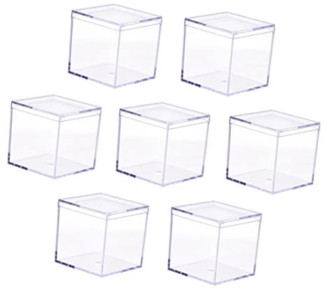 STOBAZA 9pièces Boîtes à Bonbons Transparentes Acrylique Boîtes De Rangement Portables Pour Bijoux Et Sucreries Organisateur Pratique Et Durable