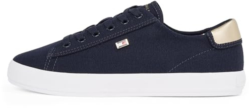 Tommy Hilfiger Damen Vulcanized Sneaker Canvas Lace Up Elegant, Blau (Space Blue), 40