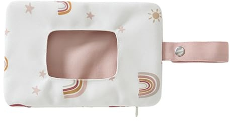 Porta salviette in cotone riutilizzabile da viaggio contenitore per salviettine umidificate portatile dispenser ricaricabile con cinghia per appendere