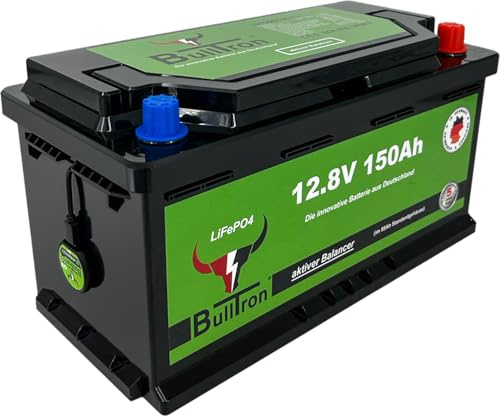 BullTron 150Ah Polar LiFePO4 Batterie – 12,8V Akku mit Smart-BMS, Bluetooth-App, 100A Dauerstrom, über 6000 Ladezyklen, IP65 Schutz, 5 Jahre Garantie
