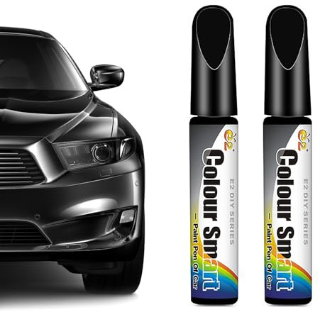 2-in-1 Auto-Kratzer-Reparatur Stift mit Lack-Entferner Paste für Automobil - Schwarz, 2 Stück