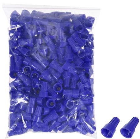 sourcing map 250pcs Wire Connectors Nuts, Electrical Wire Connectors 22-12 AWG Electric Wire Caps, Spring Insert Wire Connectors Nuts Connectors Blue