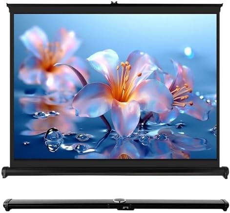 Pantalla De Proyector Manual 50 40 30 Pulgadas, Pantalla De Proyección Retráctil Para Cine En Casa, 16:9 /4:3 Portátil, Independiente, Para Proyector Minis/Profesional LED/LCD/DLP(30inch 4:3)