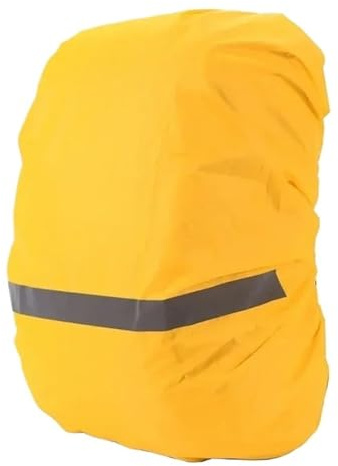 ZYFHYU 2PCS Reflective Backpack Rain Cover Outdoor Sport Night Cycling Safety Light Raincover Case Bag Camping Hiking 10L-70L für Wandern, Camping, Radfahren(Yellow S)