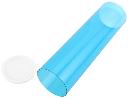 TOPBATHY Tube de Rangement Transparent en Plastique pour Volants de Badminton, 24 X 6,6 Cm, Léger et Portable, Contenant 6 Volants, pour Voyages, École et Entraînements Sportifs