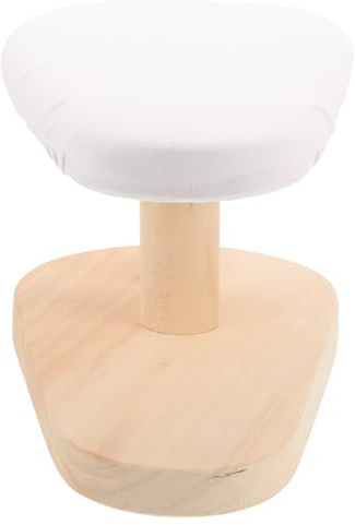 Milisten Tabouret de Repassage en Bois Multifonction, Table à Repasser Portable Incurvée Base Stable, Surface Lisse Adaptée au Défroisseur Vapeur, Outil D’aide au Repassage pour Vêtements,