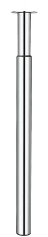BALLSHOP Pieds de Meuble réglables, 71-110cm Pied de Lit Reglable Pied de Table Métal avec Accessoires de Montage, Pied Meuble Salle de Bain Bureau Meuble Cuisine (1 Pied Chrome Poli)